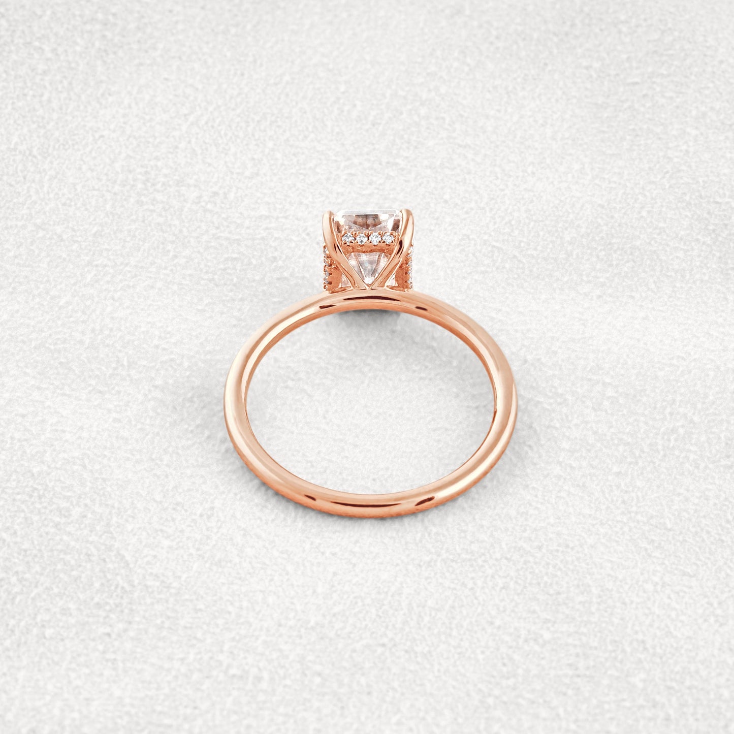 2.3 CT Radiant Cut Solitaire Moissanite Diamond Engagement Ring