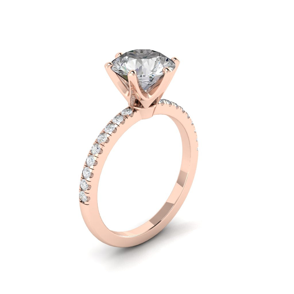1.85 CT Round Moissanite Diamond Solitaire Engagement Ring