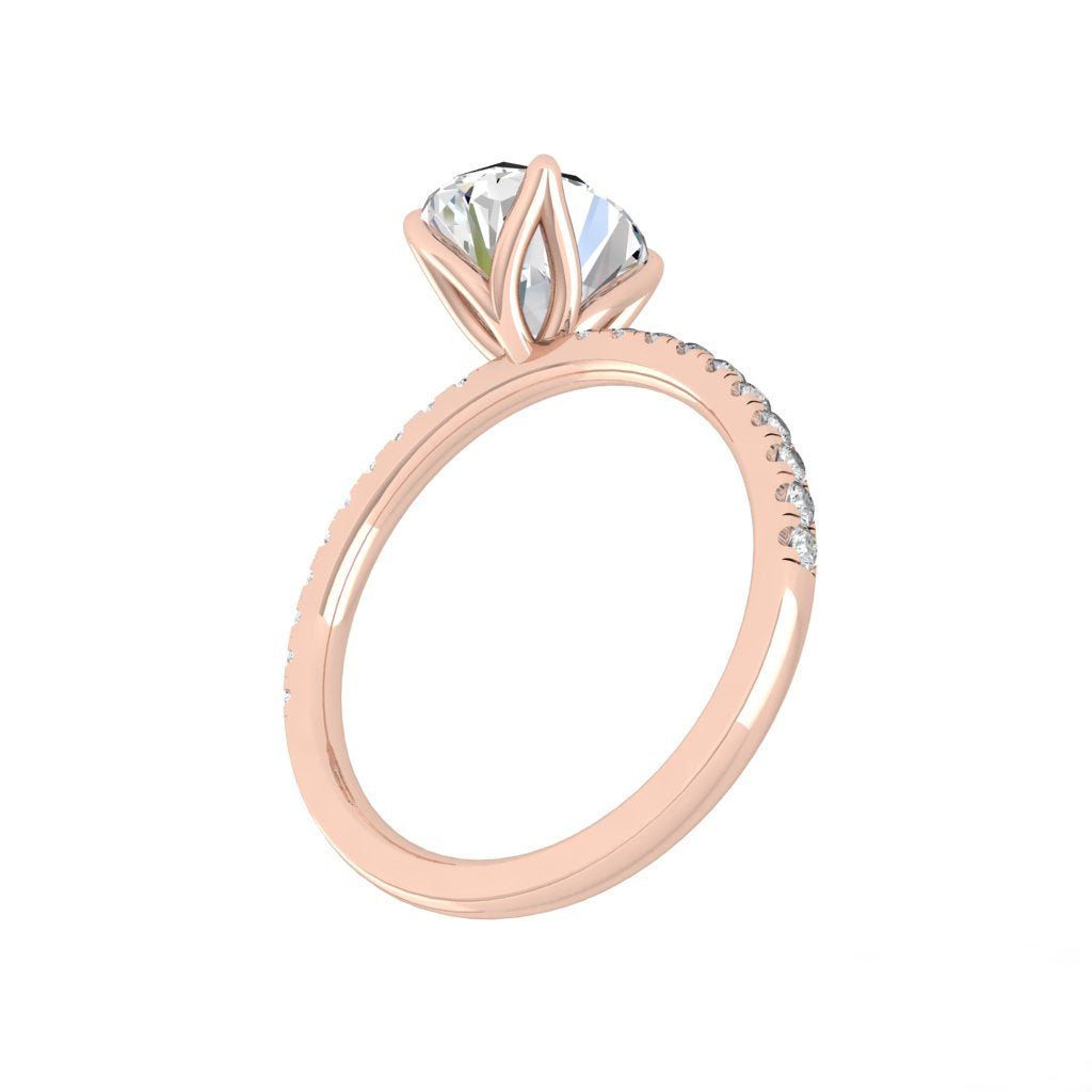 1.91 CT Oval Moissanite Diamond Solitaire Engagement Ring