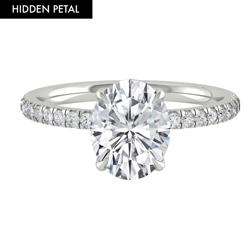 1.91 CT Oval Moissanite Diamond Solitaire Engagement Ring