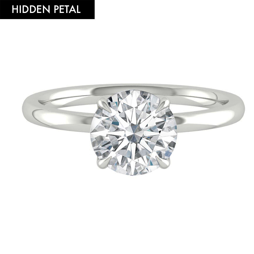 1.85 CT Round Moissanite Diamond Solitaire Engagement Ring