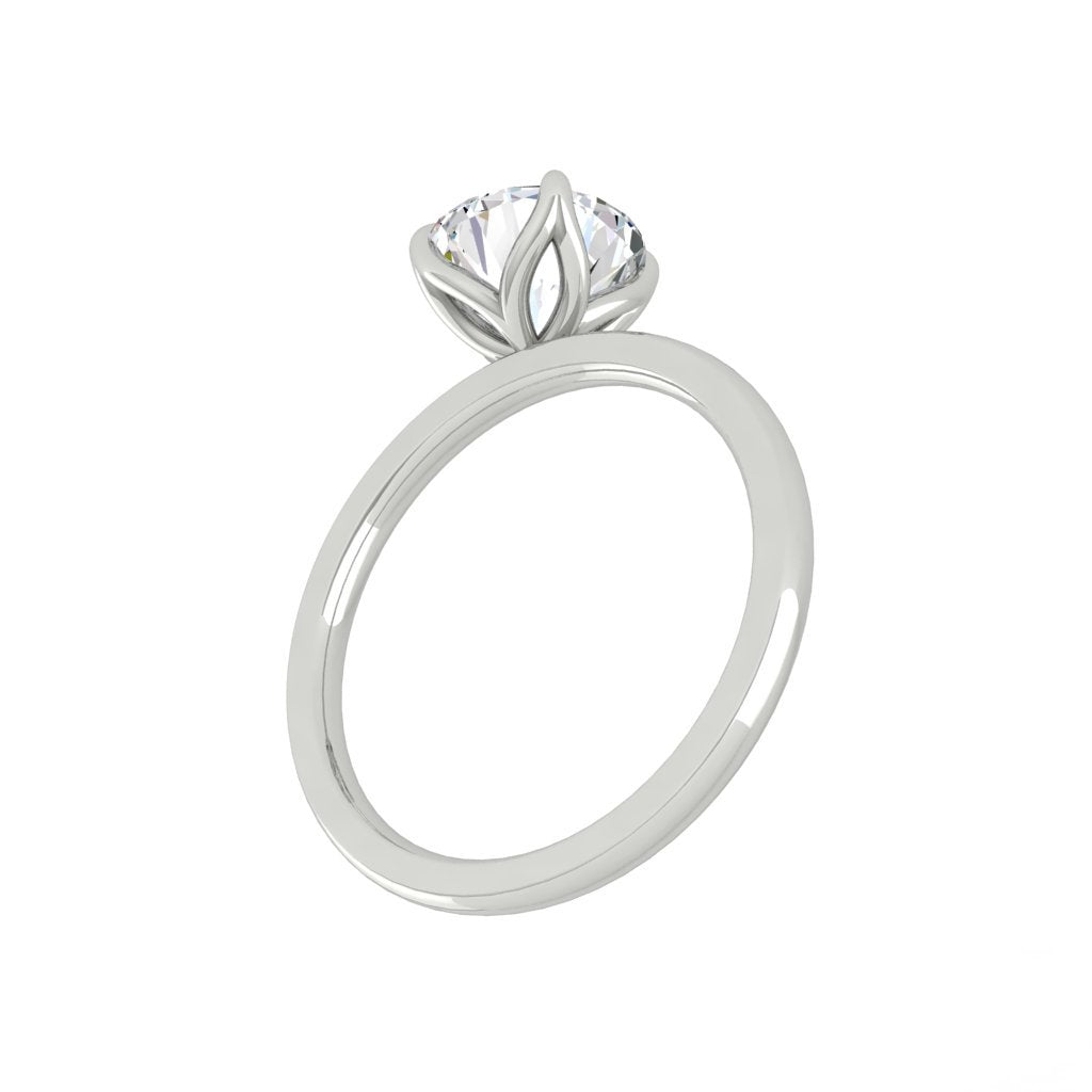 1.85 CT Round Moissanite Diamond Solitaire Engagement Ring