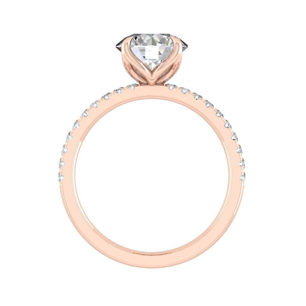 1.5 CT Round Moissanite Diamond Solitaire Engagement Ring