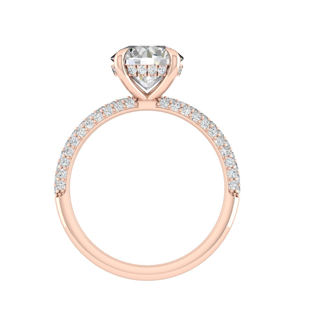 1.85 CT Round Moissanite Diamond Solitaire Engagement Ring