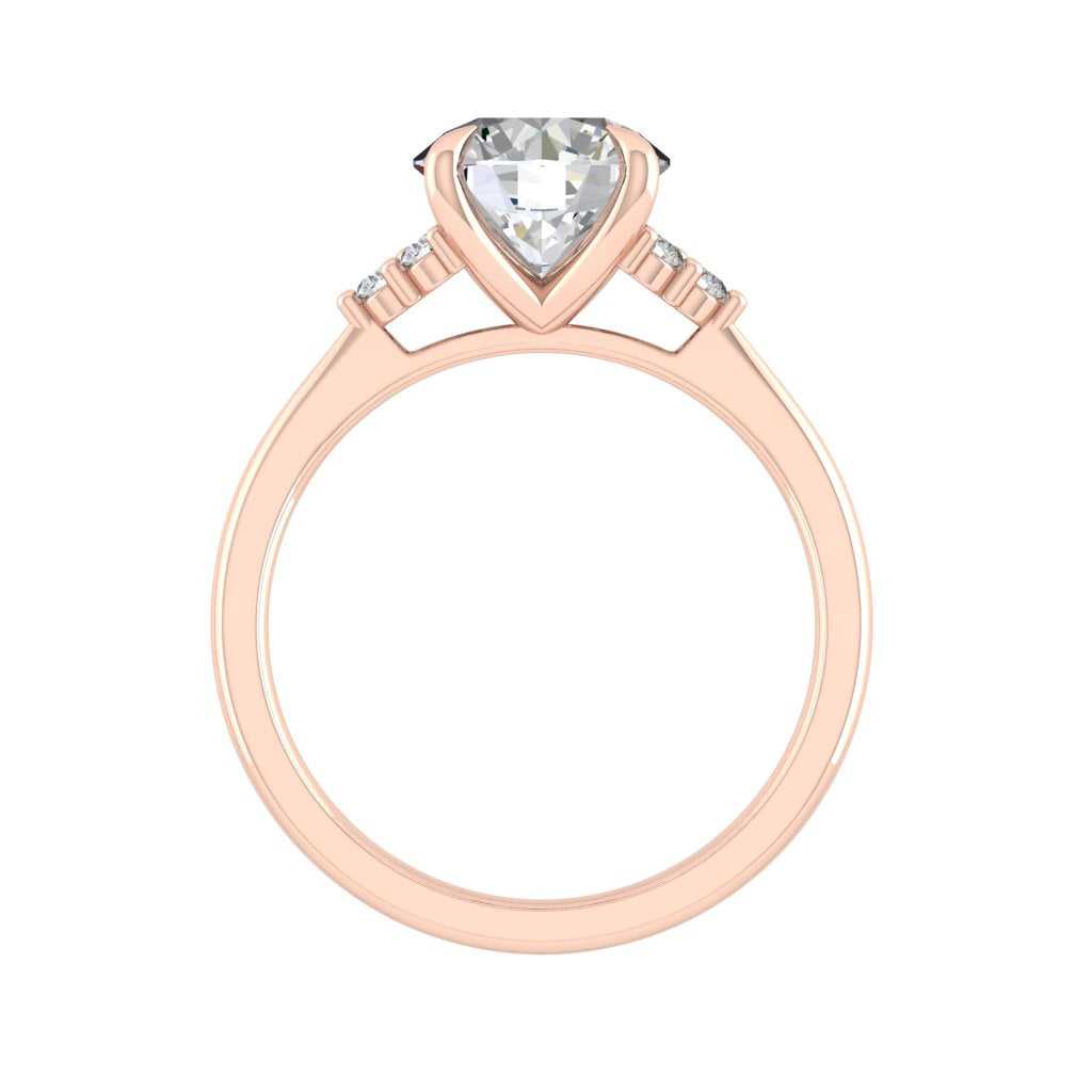 2.65 CT Round Moissanite Diamond Cluster Engagement Ring