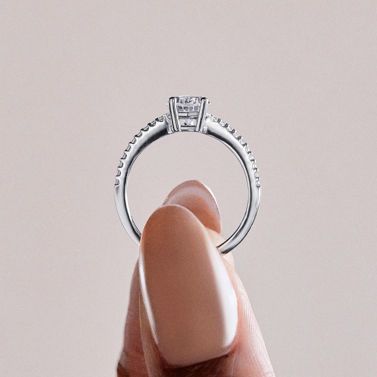 1.33 CT Pear Moissanite Diamond Solitaire Engagement Ring