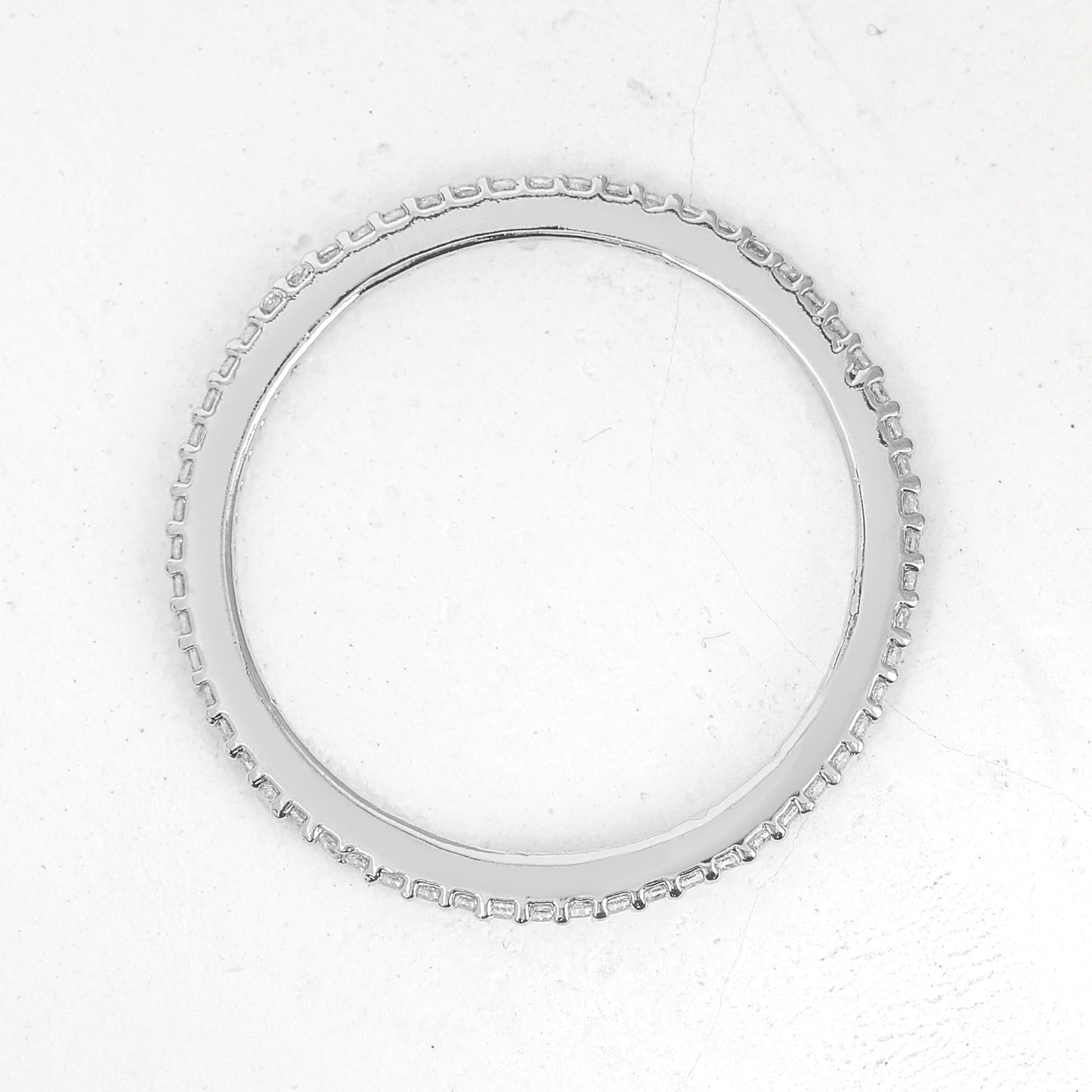 Round Moissanite Full Eternity Wedding Band