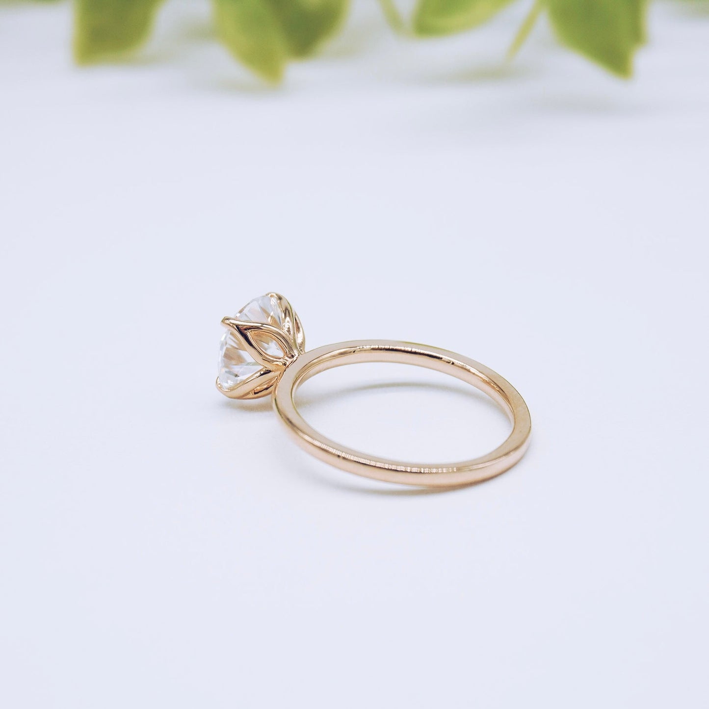 1.85 CT Round Moissanite Diamond Solitaire Engagement Ring