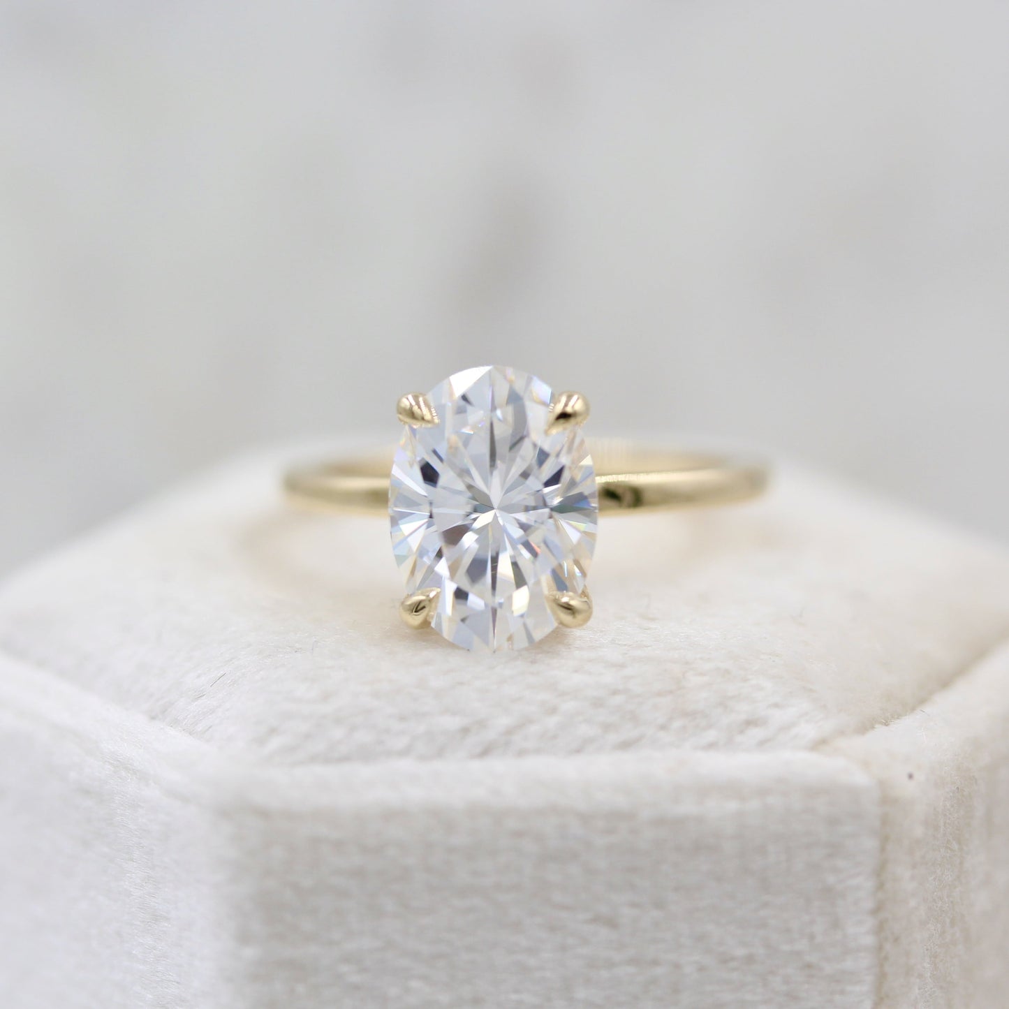 3.50 CT Oval Moissanite Diamond Solitaire Engagement Ring