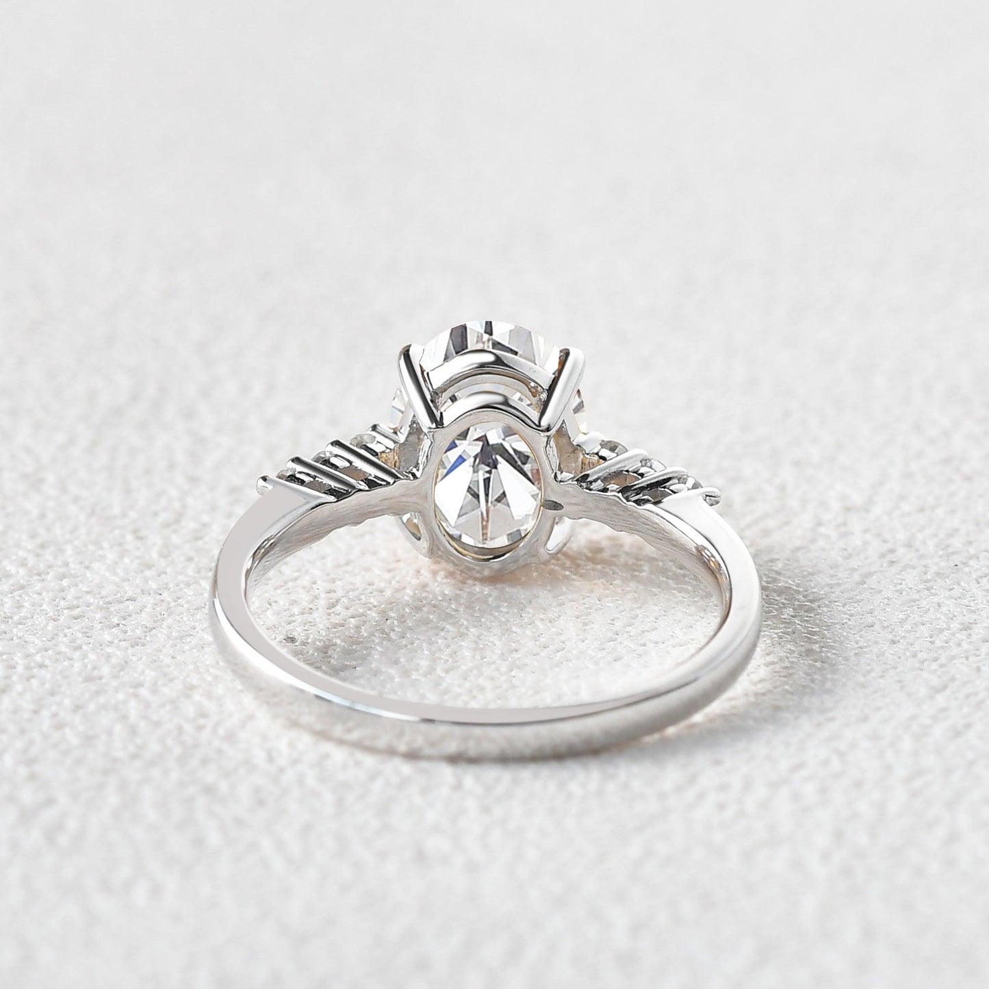 1.91 CT Oval Moissanite Diamond Solitaire Engagement Ring