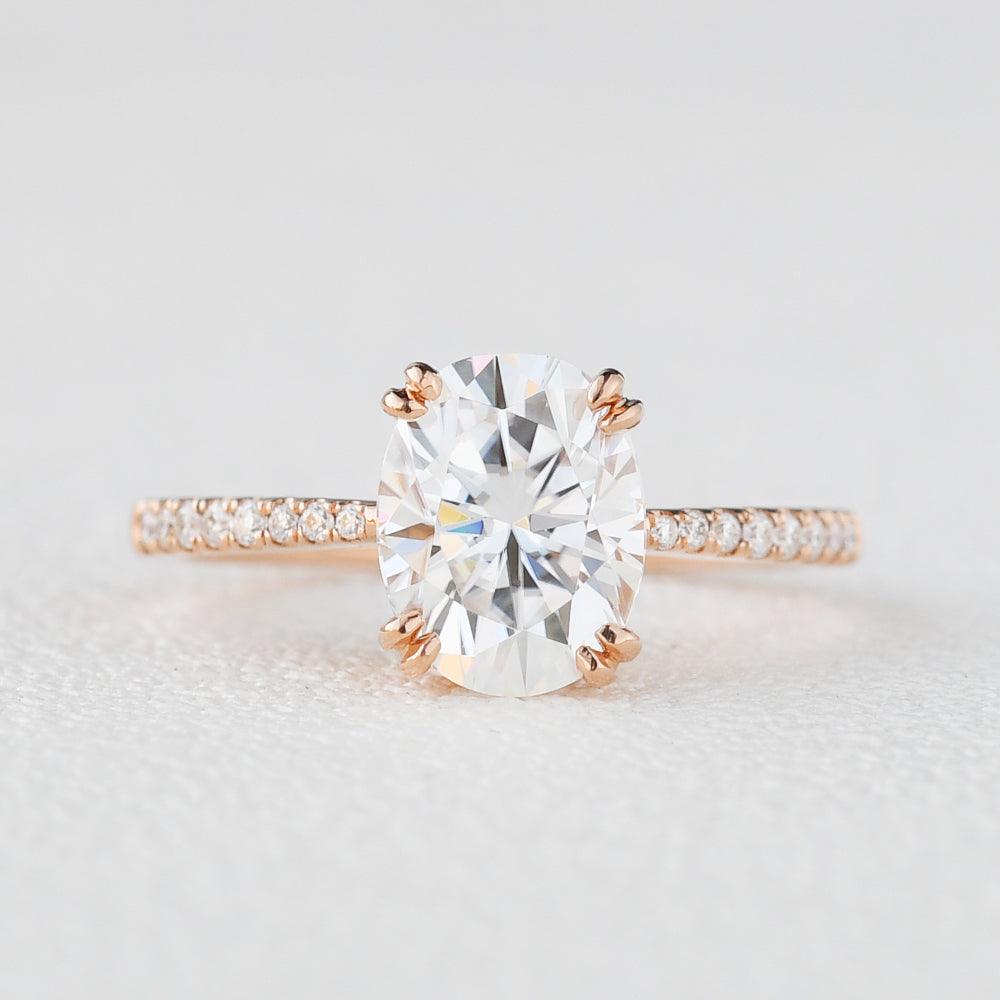 1.91 CT Oval Moissanite Diamond Solitaire Engagement Ring