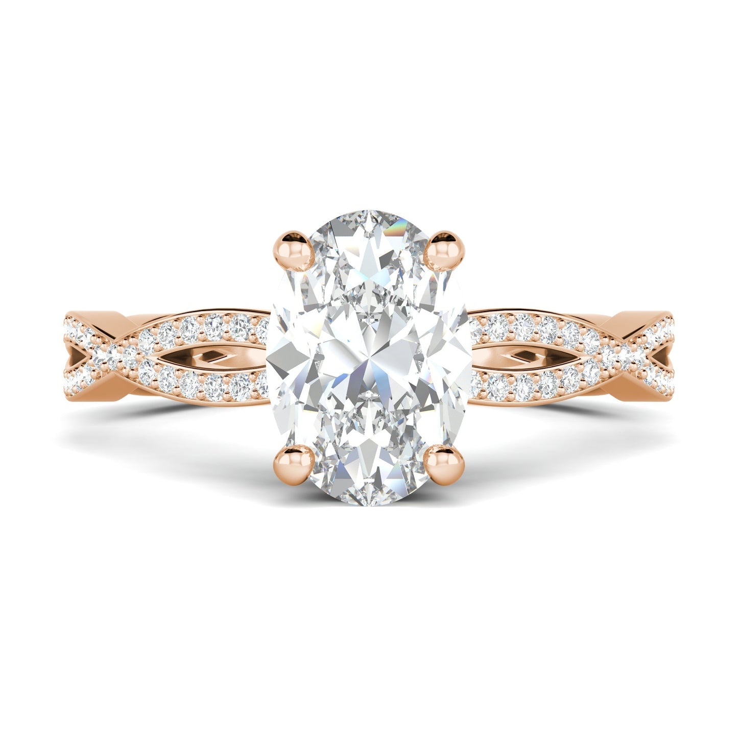 1.33 CT Oval Moissanite Diamond Solitaire Engagement Ring