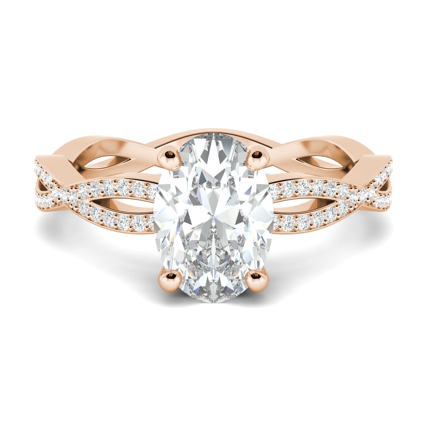 1.33 CT Oval Moissanite Diamond Solitaire Engagement Ring