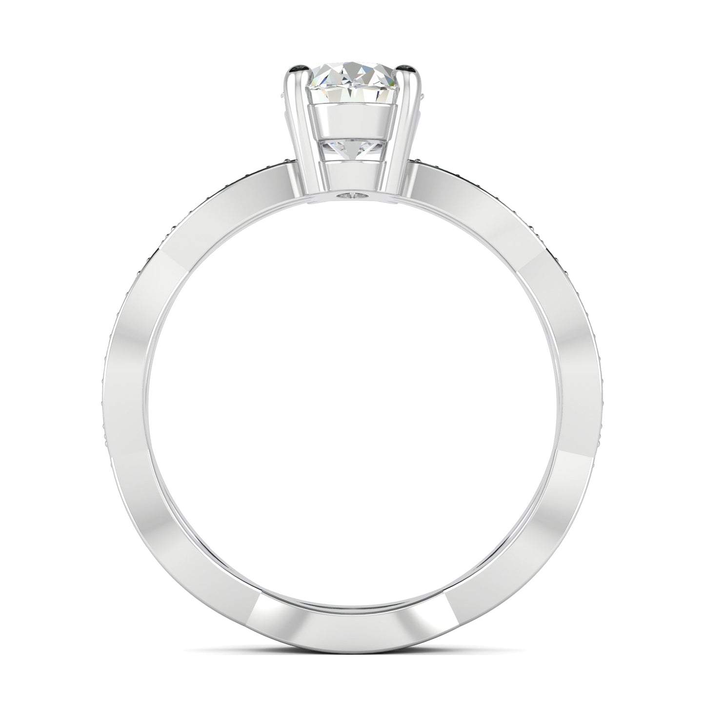 1.33 CT Oval Moissanite Diamond Solitaire Engagement Ring