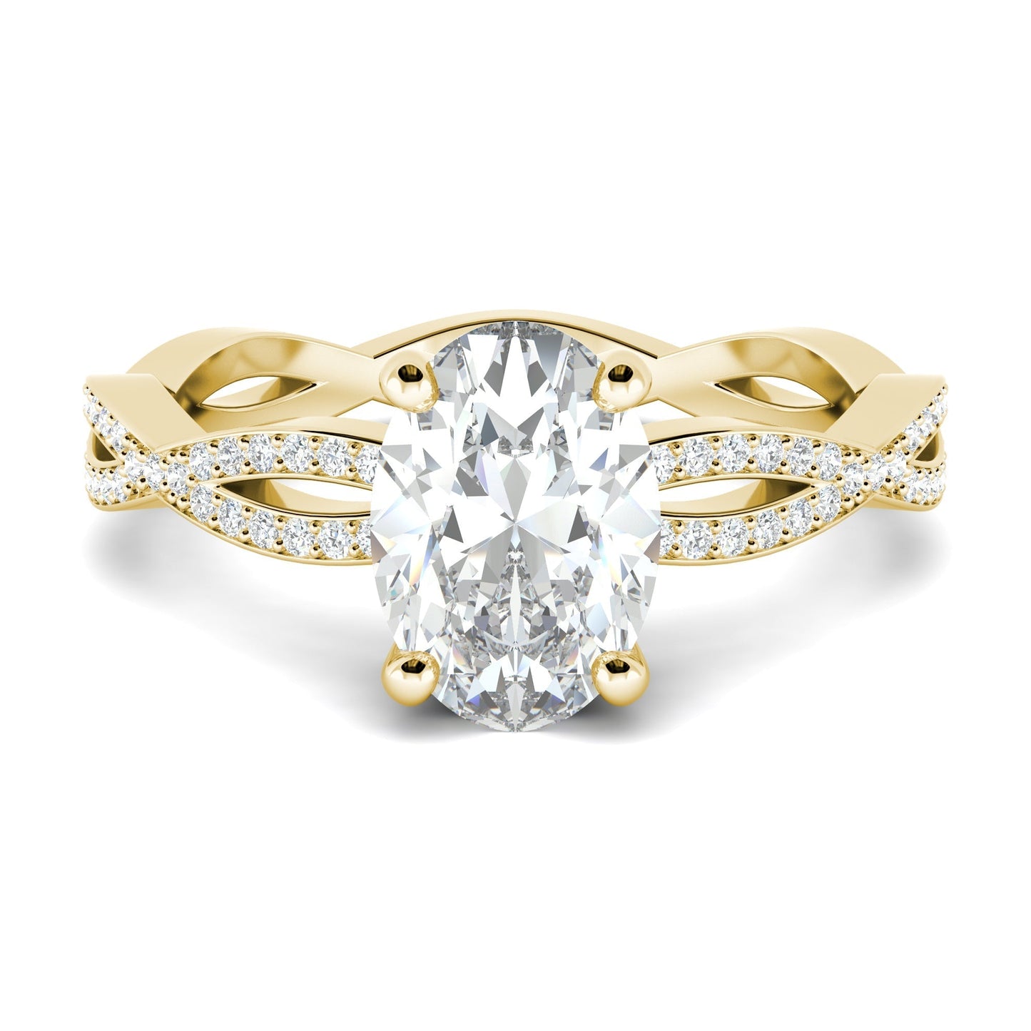 1.33 CT Oval Moissanite Diamond Solitaire Engagement Ring