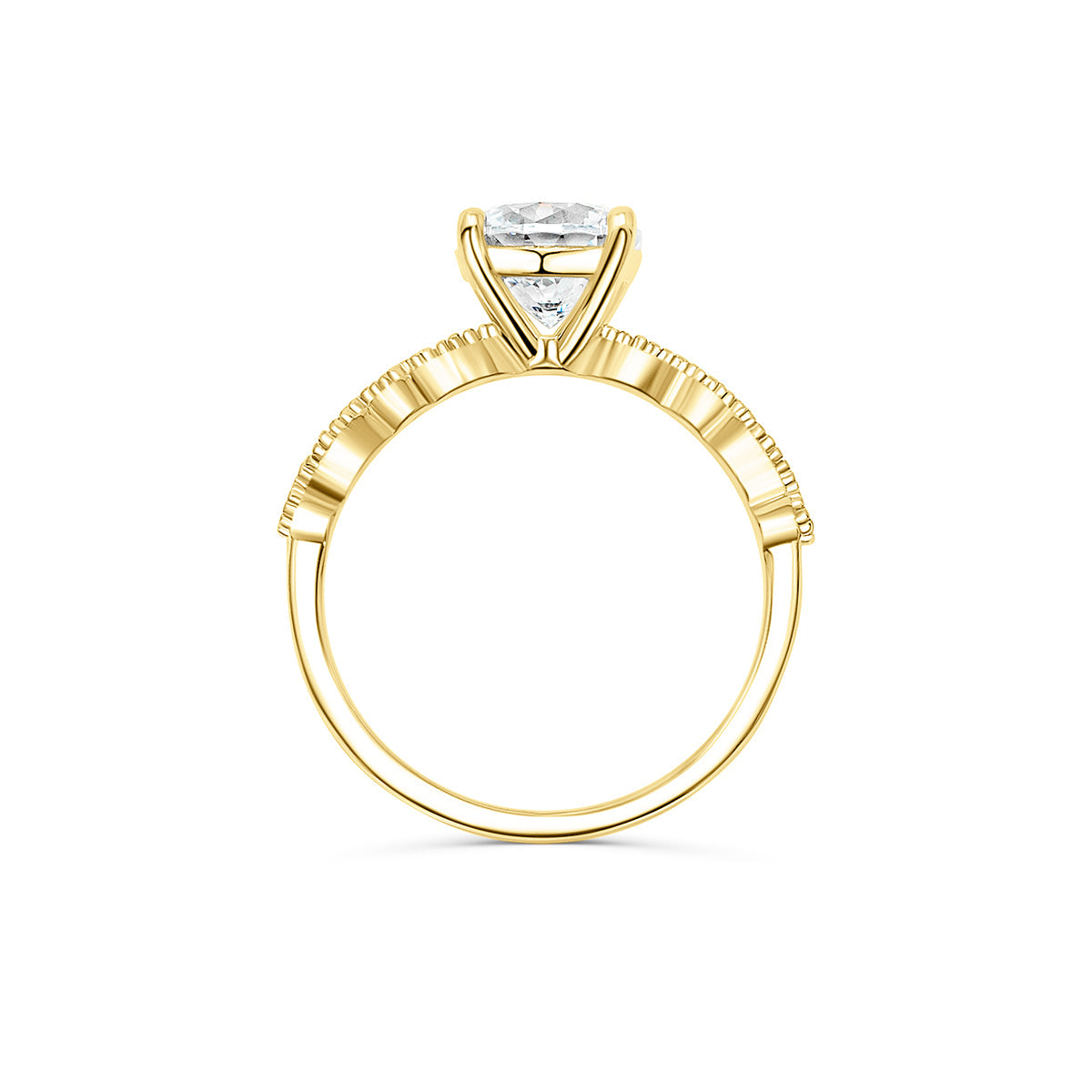 1.50 CT Round Moissanite Diamond Solitaire Engagement Ring