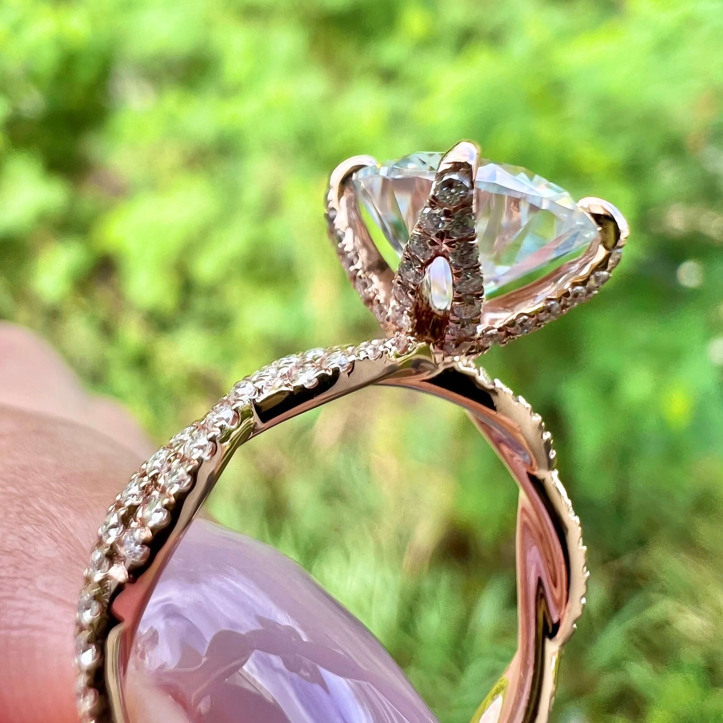4.11 CT Round Moissanite Solitaire Engagement Ring