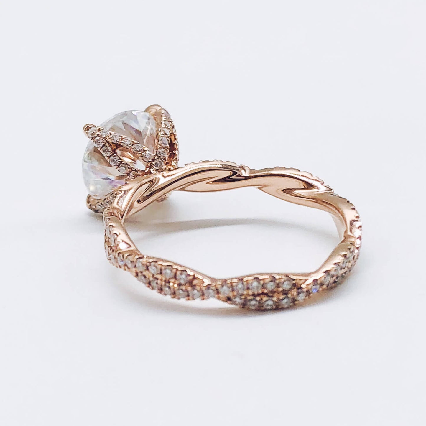 4.11 CT Round Moissanite Solitaire Engagement Ring