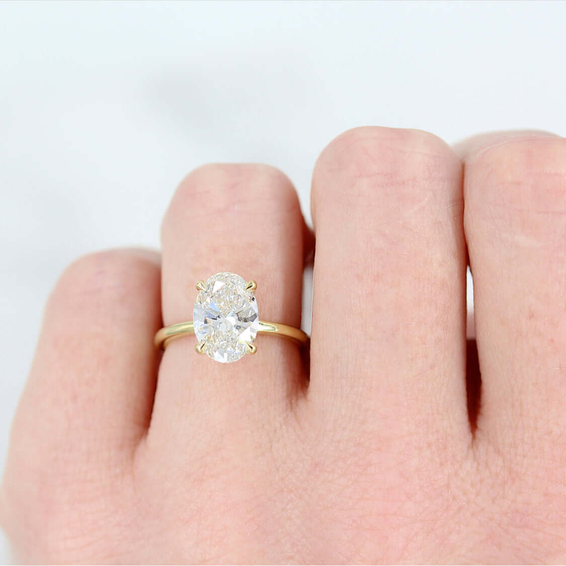 2.40 CT Oval Moissanite Diamond Solitaire Engagement Ring