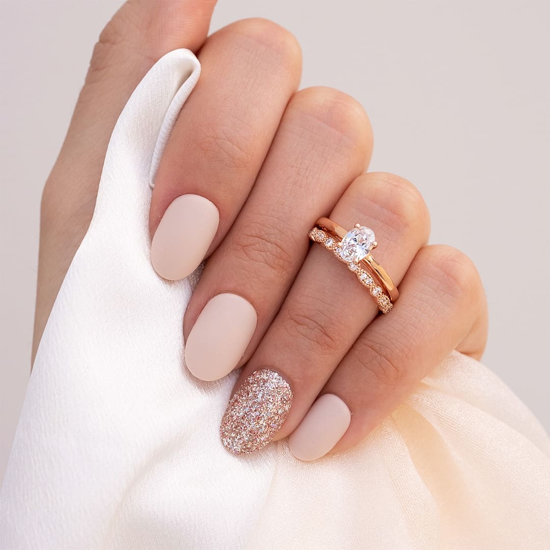 1.33 CT Oval Moissanite Diamond Solitaire Engagement Ring