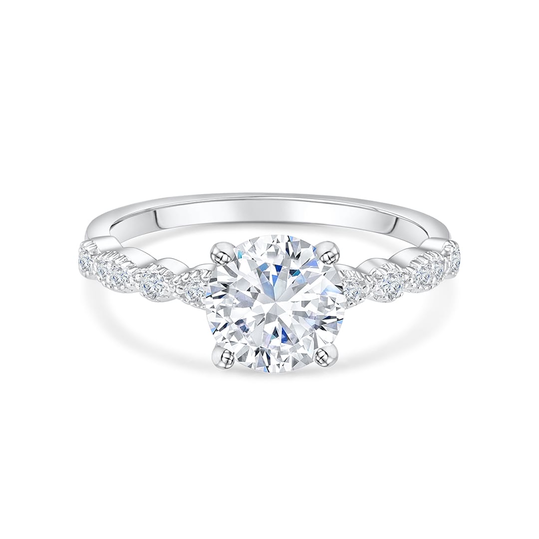 1.50 CT Round Moissanite Diamond Solitaire Engagement Ring