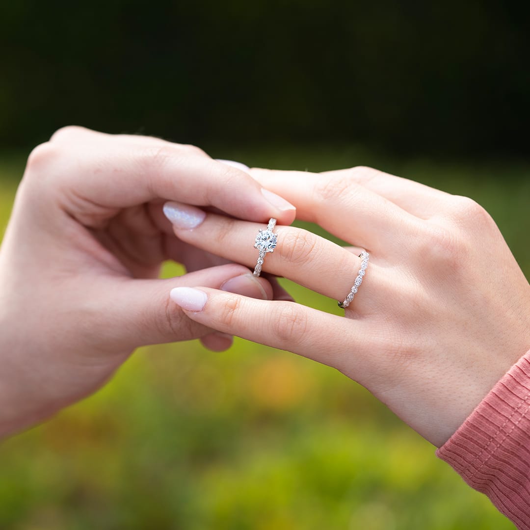 1.50 CT Round Moissanite Diamond Solitaire Engagement Ring