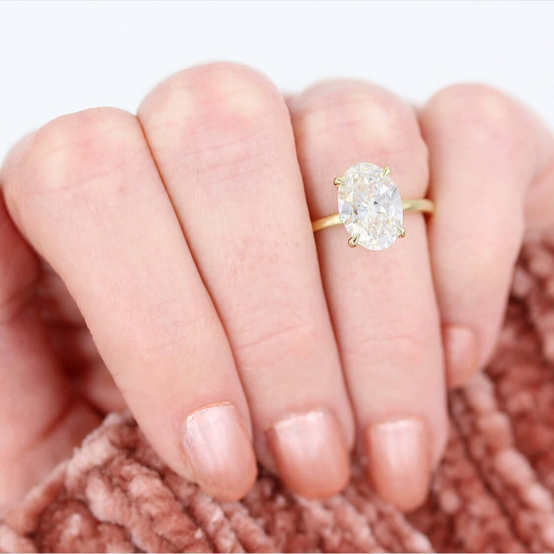 2.40 CT Oval Moissanite Diamond Solitaire Engagement Ring