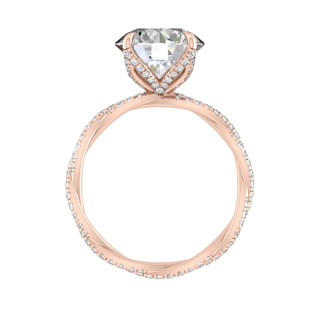 4.11 CT Round Moissanite Solitaire Engagement Ring