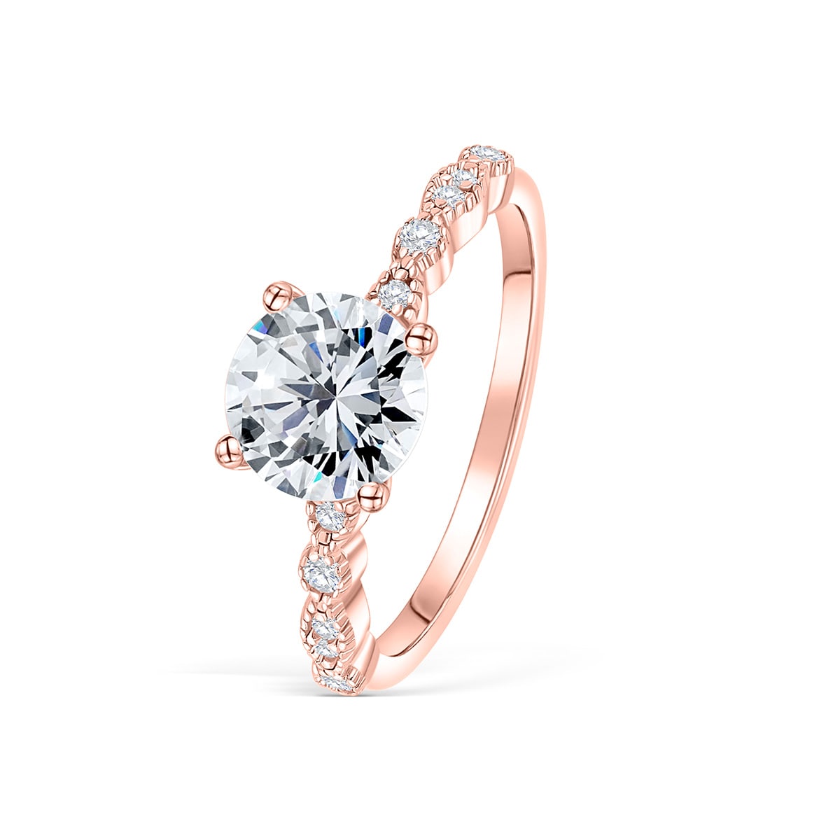 1.50 CT Round Moissanite Diamond Solitaire Engagement Ring