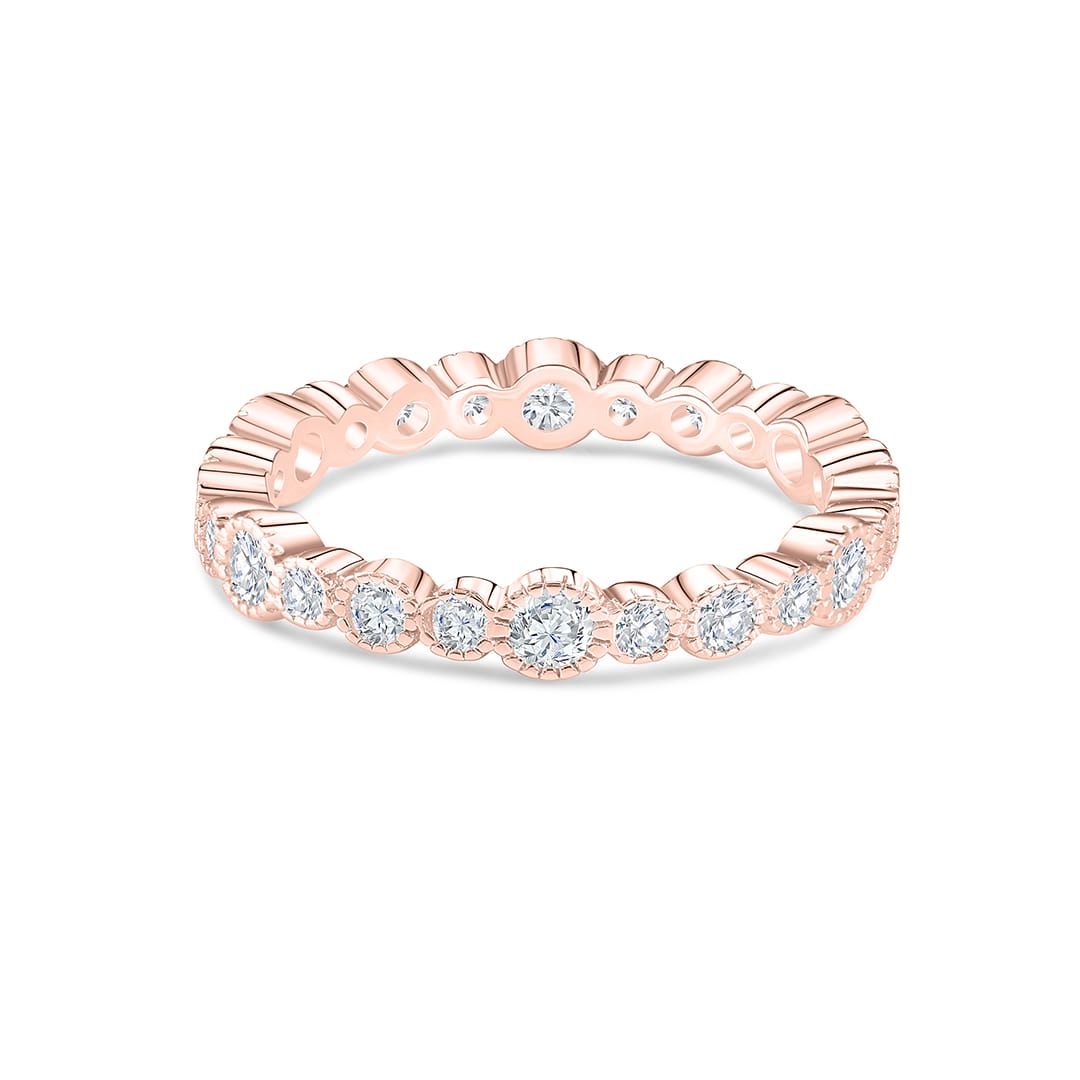 0.20 CT Round Moissanite Diamond Full Eternity Wedding Band