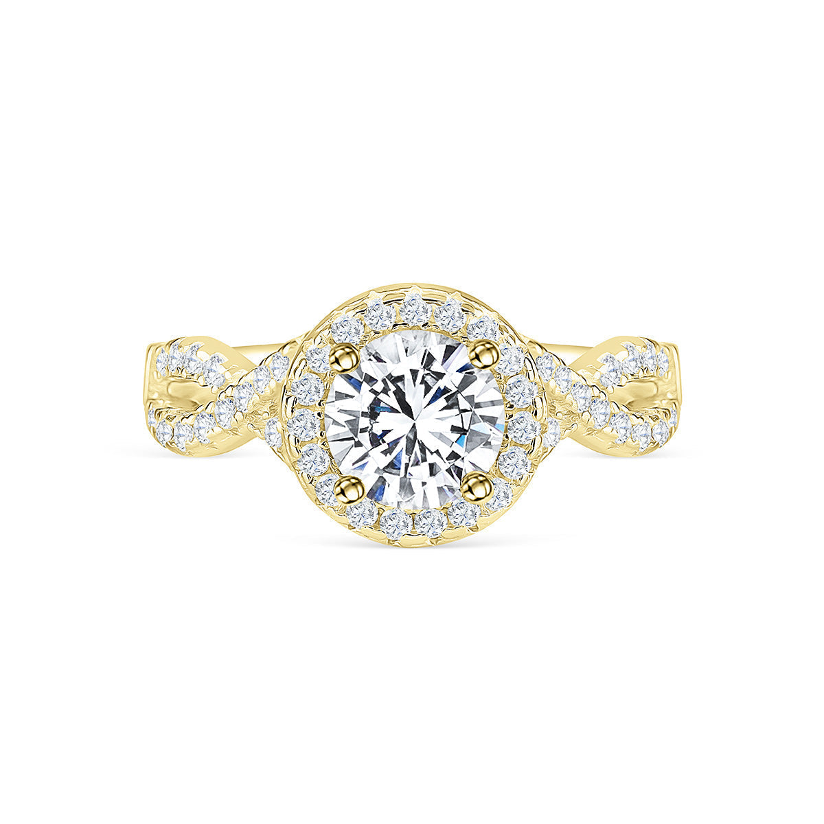 1.50 CT Oval Moissanite Diamond Halo Engagement Ring