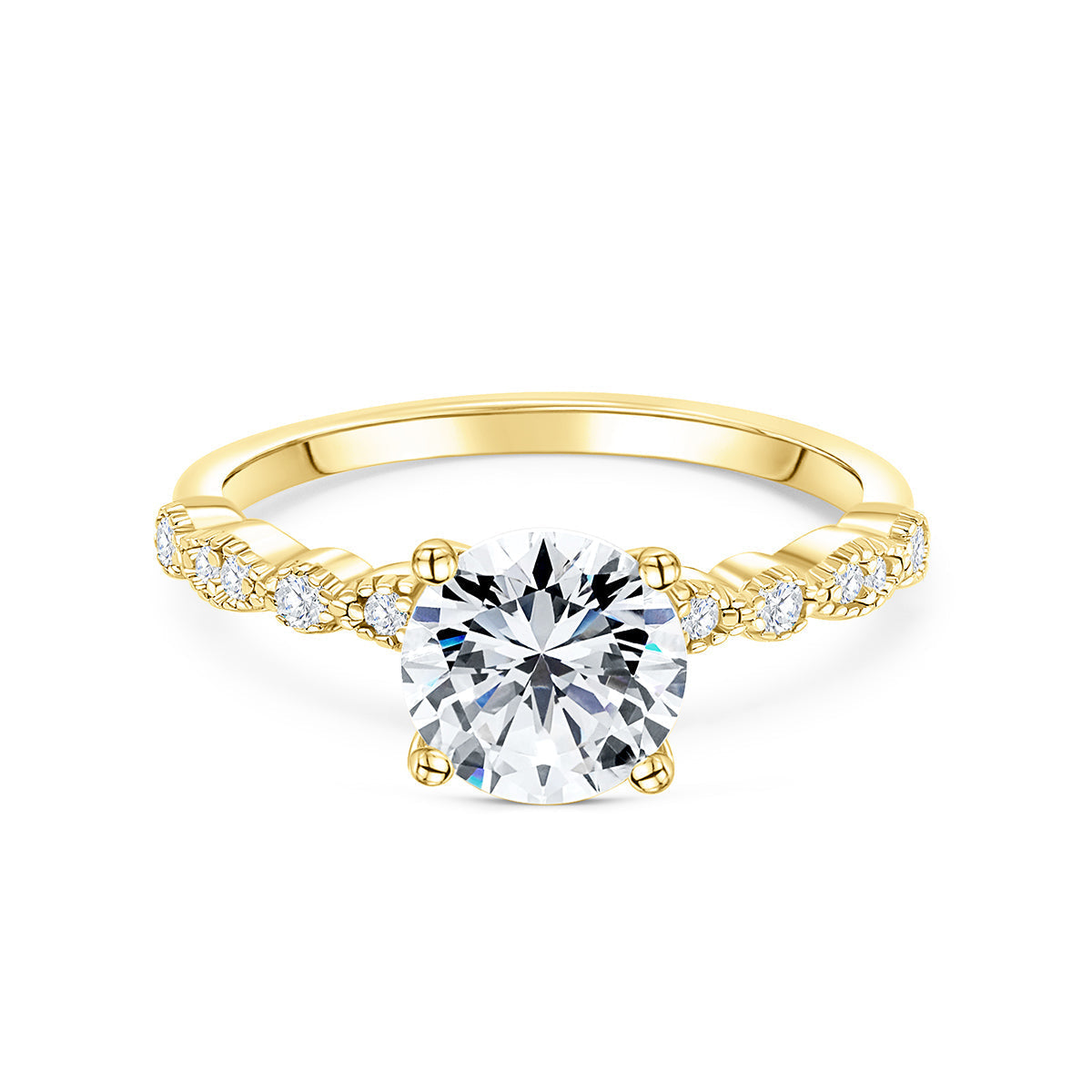 1.50 CT Round Moissanite Diamond Solitaire Engagement Ring