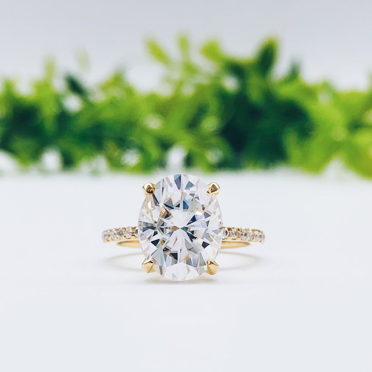 1.91 CT Oval Moissanite Diamond Solitaire Engagement Ring
