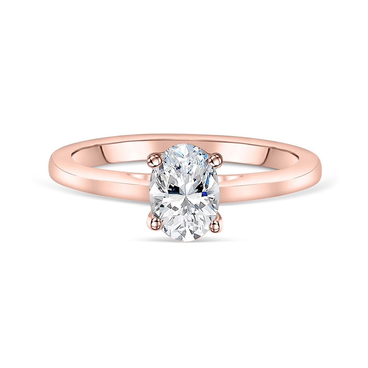 1.33 CT Oval Moissanite Diamond Solitaire Engagement Ring