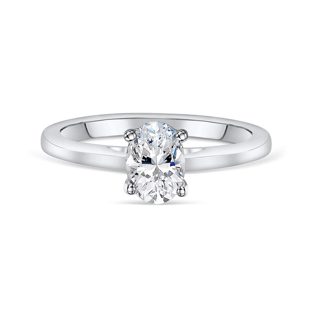 1.33 CT Oval Moissanite Diamond Solitaire Engagement Ring