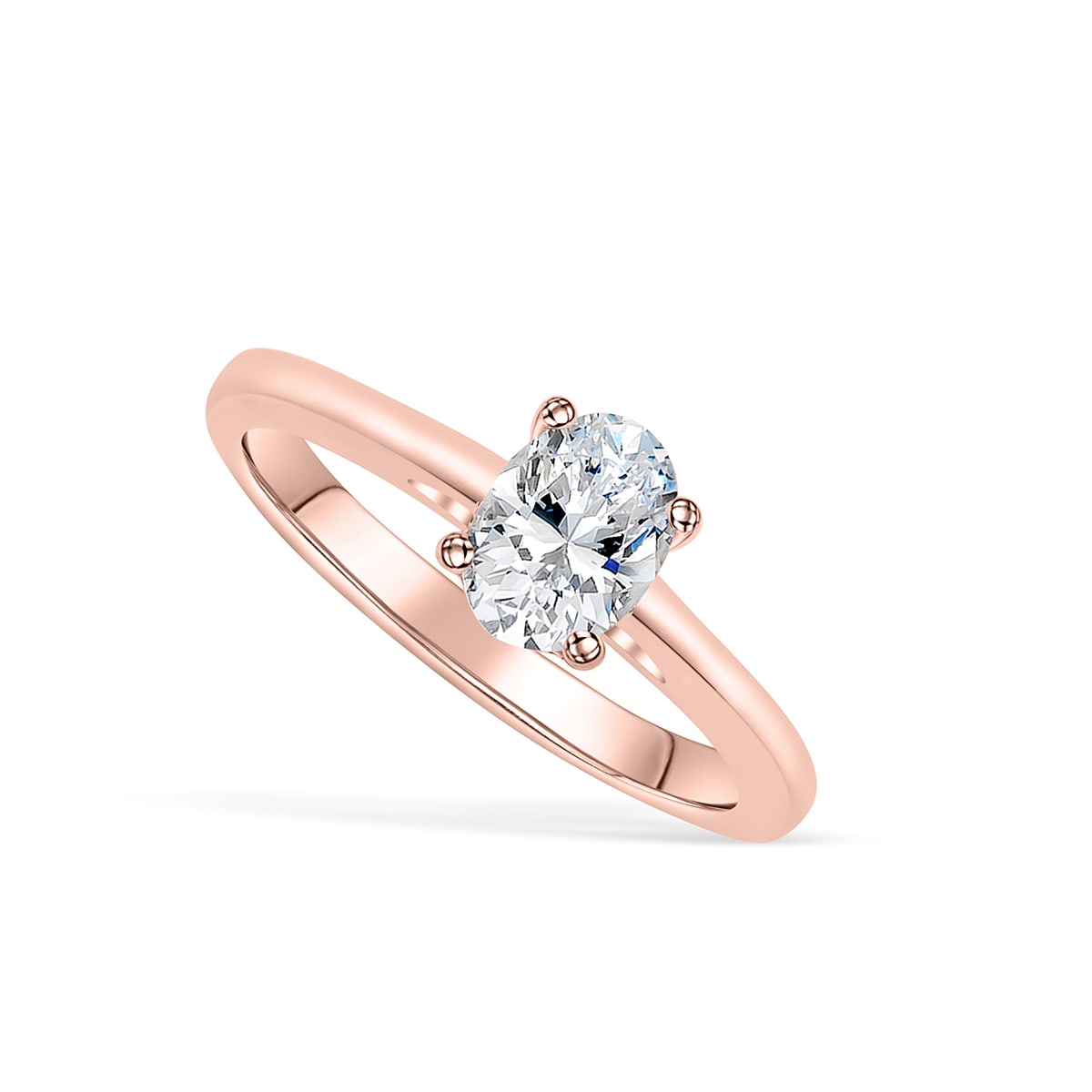 1.33 CT Oval Moissanite Diamond Solitaire Engagement Ring