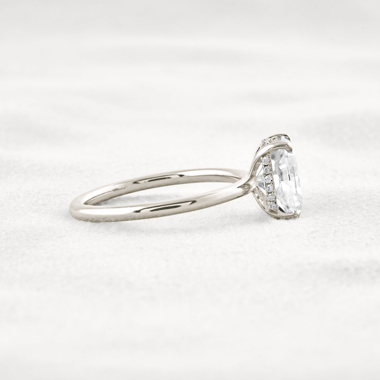 2.3 CT Radiant Cut Solitaire Moissanite Diamond  Engagement Ring