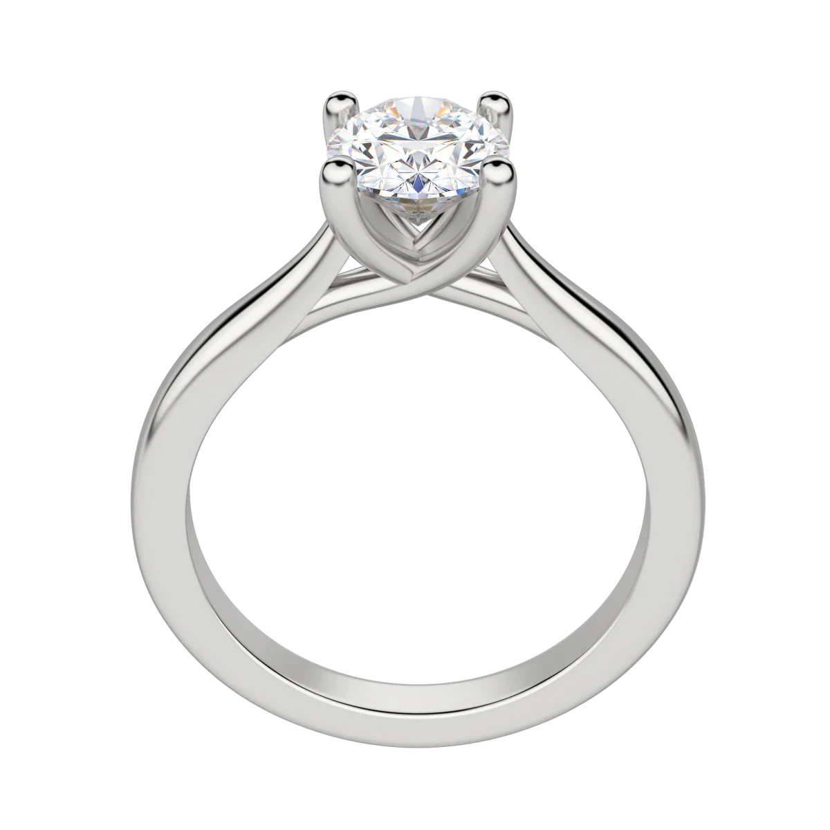 1.33 CT Oval Moissanite Diamond Solitaire Engagement Ring