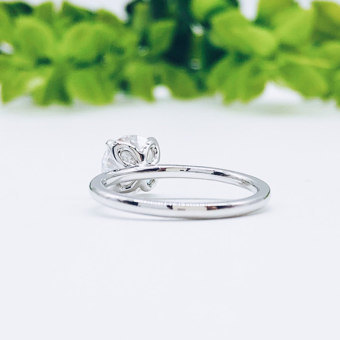 1.85 CT Round Moissanite Diamond Solitaire Engagement Ring
