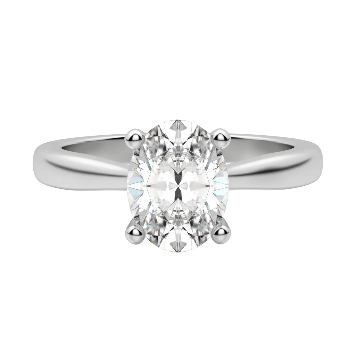 1.33 CT Oval Moissanite Diamond Solitaire Engagement Ring