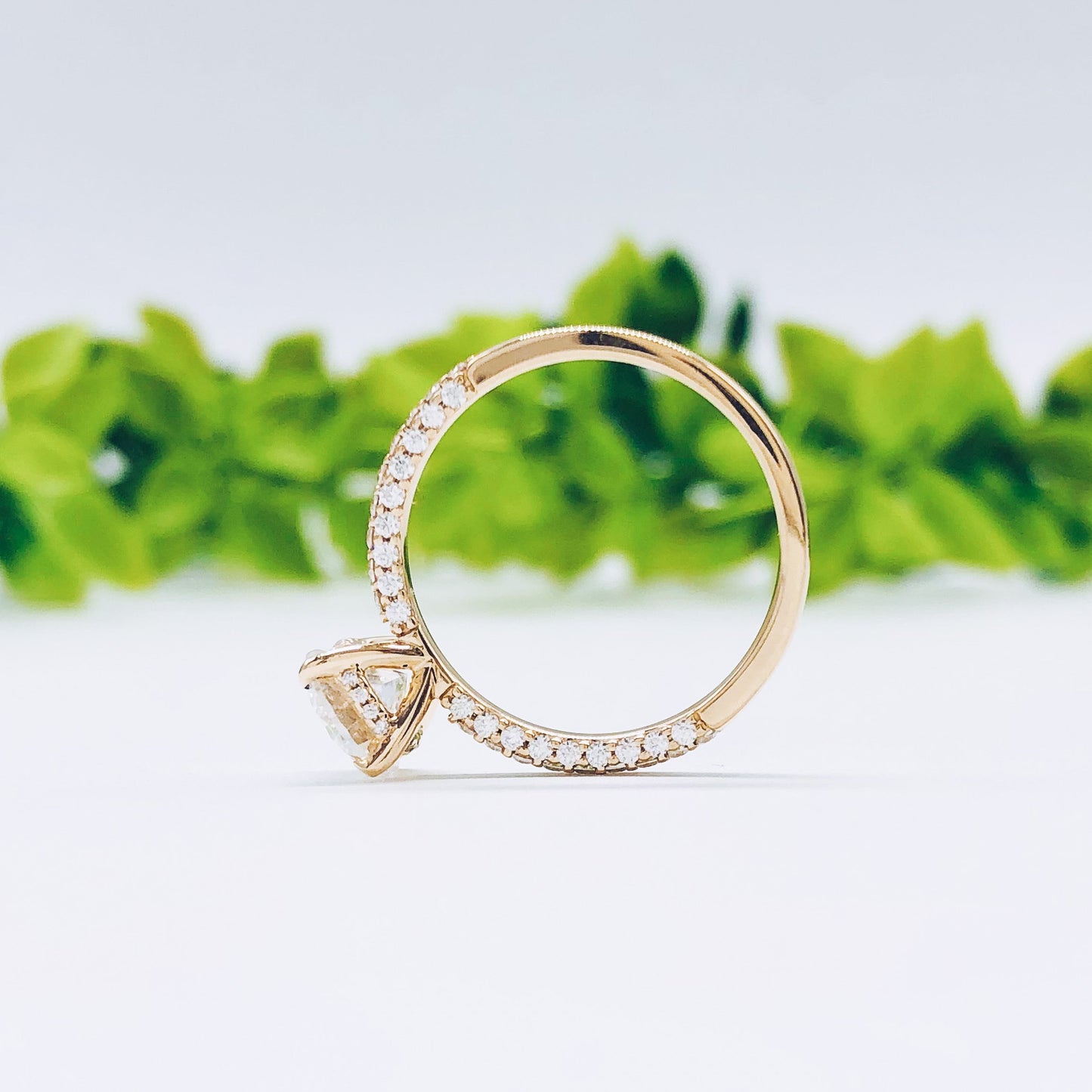 1.85 CT Round Moissanite Diamond Solitaire Engagement Ring
