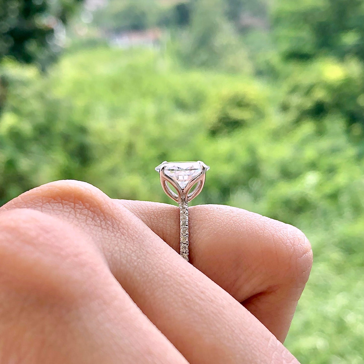 1.91 CT Oval Moissanite Diamond Solitaire Engagement Ring
