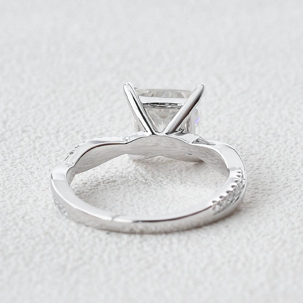 1.75 CT Princess Moissanite Diamond Solitaire Engagement Ring
