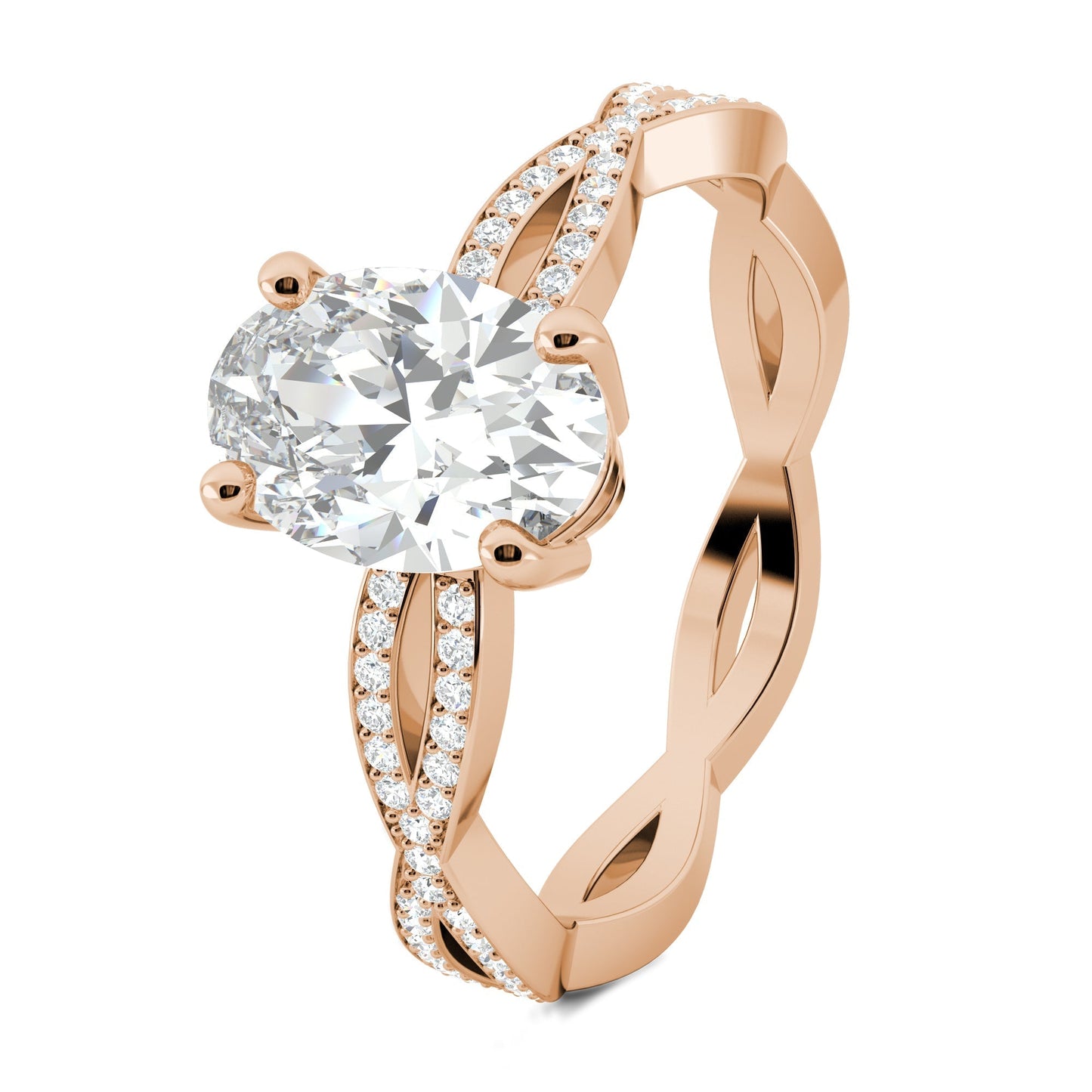 1.33 CT Oval Moissanite Diamond Solitaire Engagement Ring