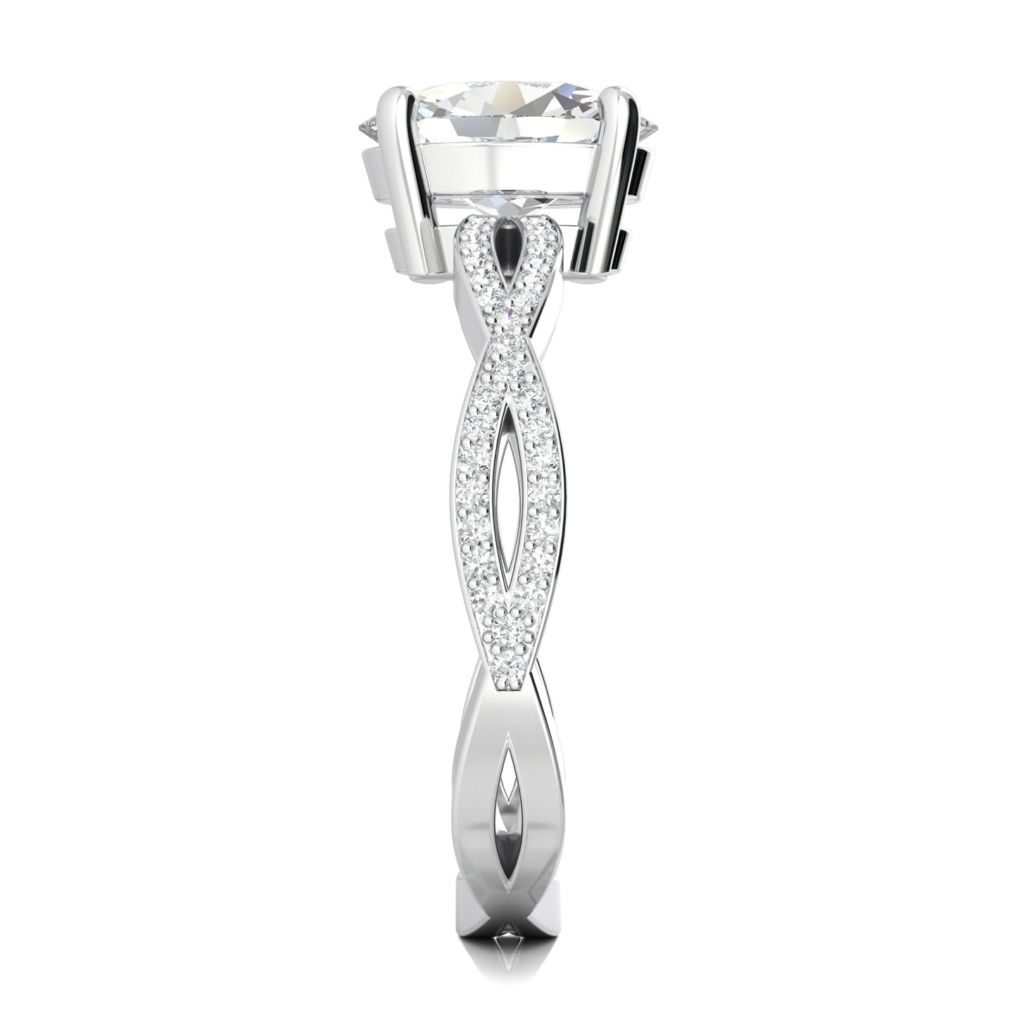 1.33 CT Oval Moissanite Diamond Solitaire Engagement Ring