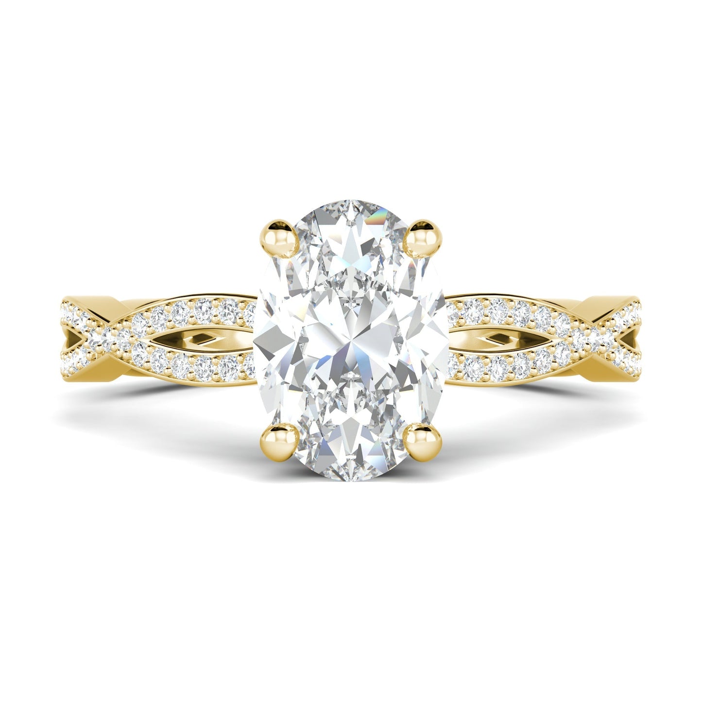 1.33 CT Oval Moissanite Diamond Solitaire Engagement Ring