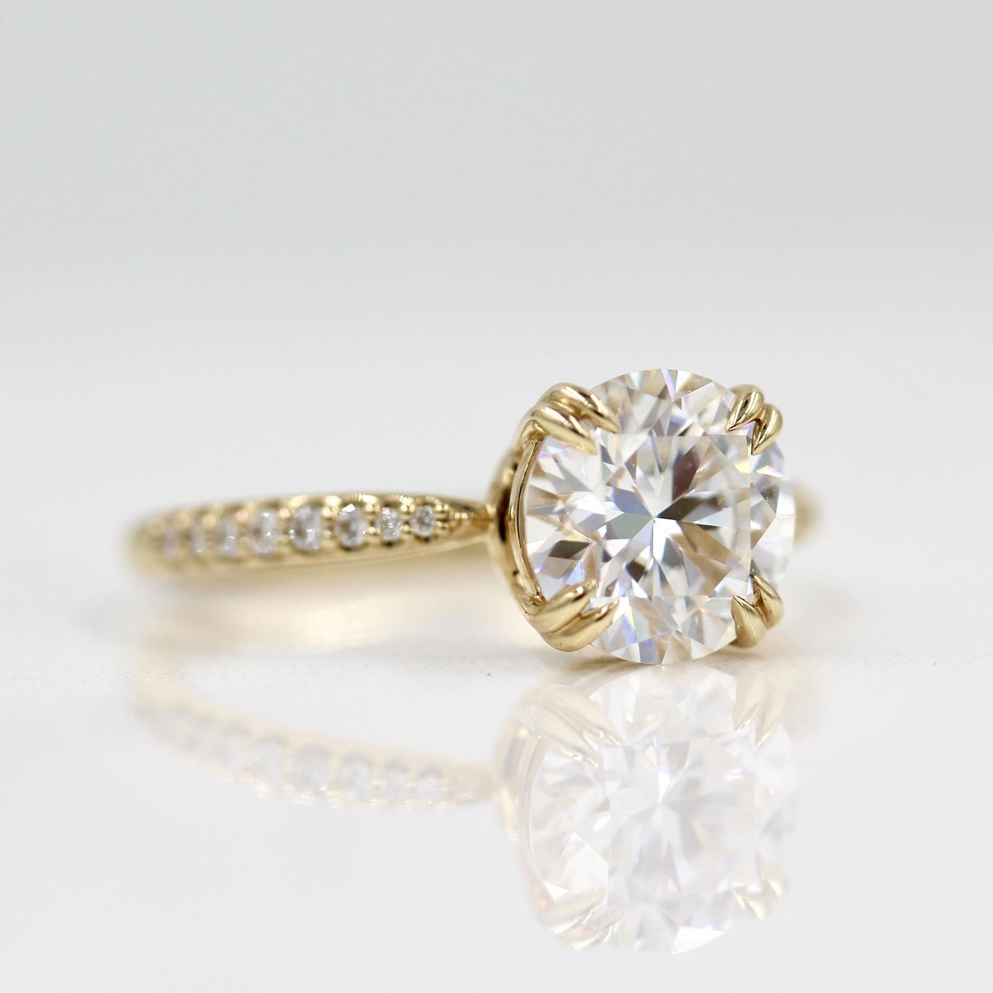 1.80 CT Round Moissanite Diamond Solitaire Engagement Ring