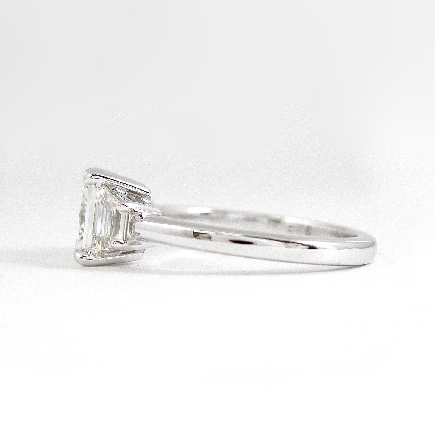 1.75 CT Princess Moissanite Diamond Three Stones Engagement Ring