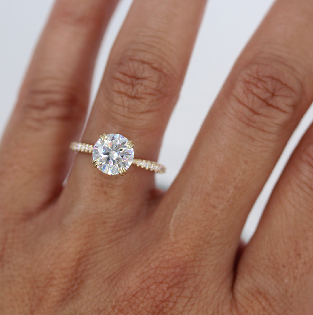 1.80 CT Round Moissanite Diamond Solitaire Engagement Ring