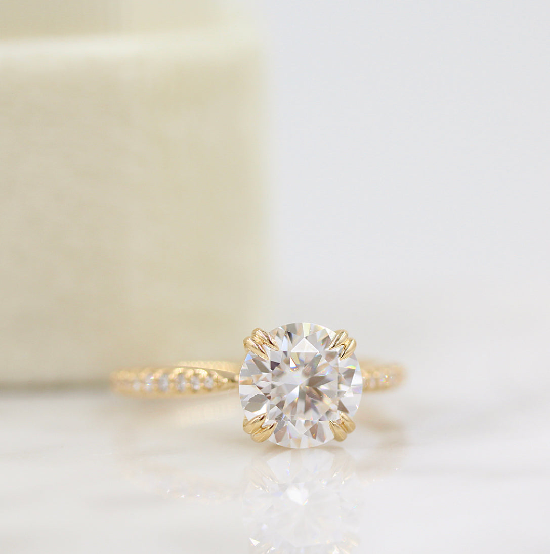 1.80 CT Round Moissanite Diamond Solitaire Engagement Ring